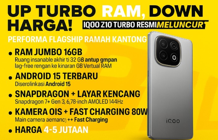Intip Performa Gahar iQOO Z10 Turbo, Ponsel Performa Kelas Flagship di Harga Ramah Kantong