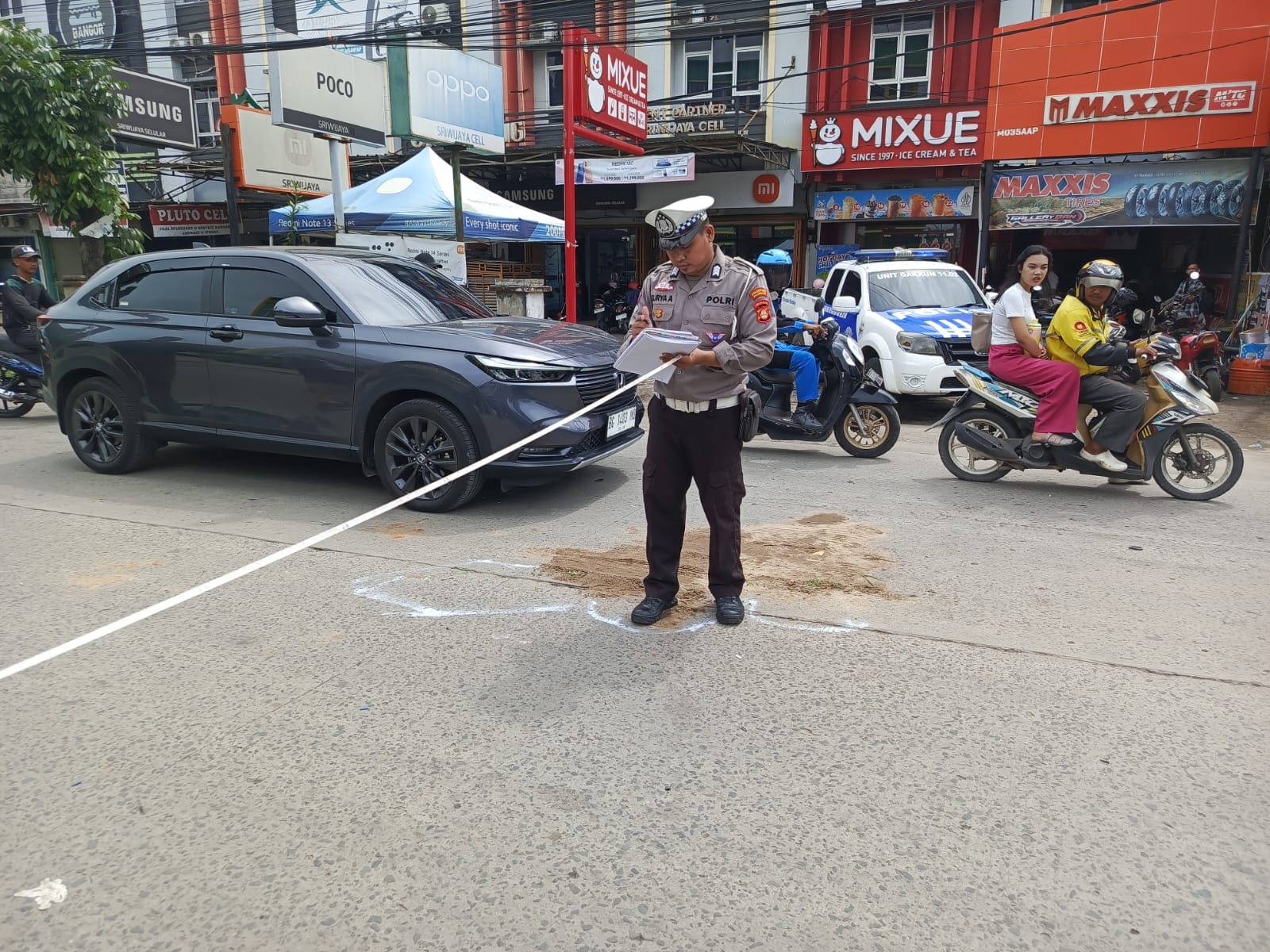 Pengendara Wanita di Palembang Meninggal di TKP, Serempet Pengemudi Motor Lain Gagal Salib Bus Pariwisata 