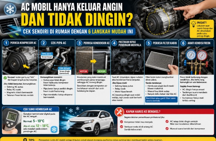AC Mobil Hanya Keluar Angin? Cek Sendiri di Rumah dengan 7 Langkah Mudah dan Cara Memperbaikinya