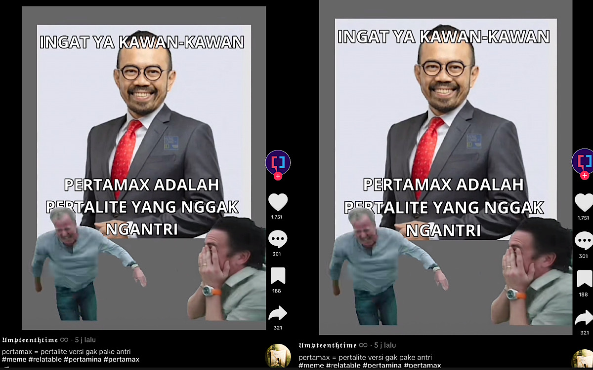 KOCAK, Pertamax Adalah Pertalite Yang Tidak Ngantri, Candaan Netizen Viral di Medsos