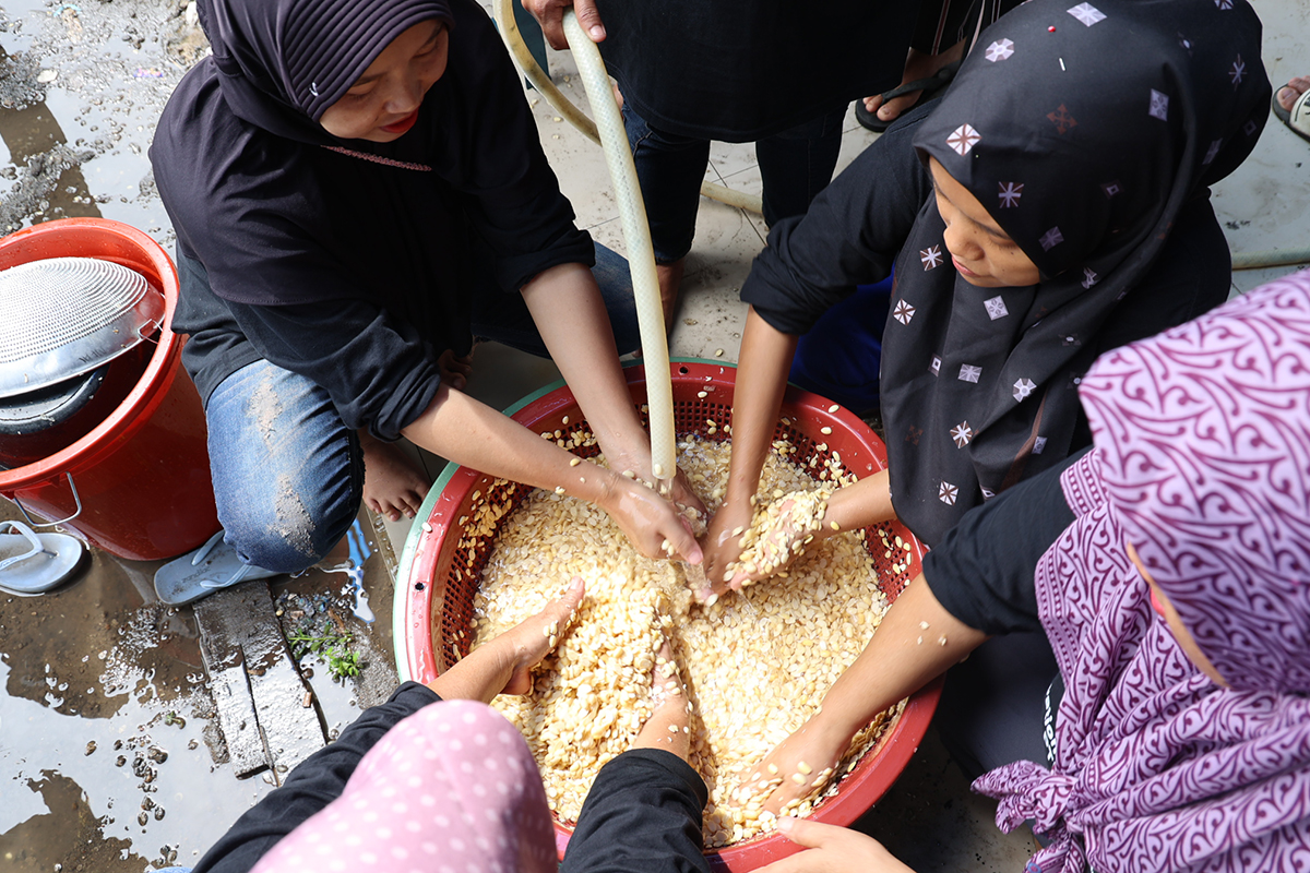 Kolaborasi PT Bukit Asam dan IZI, Berdayakan Warga Desa Prabu Menang Lewat Program Tempe Inovatif