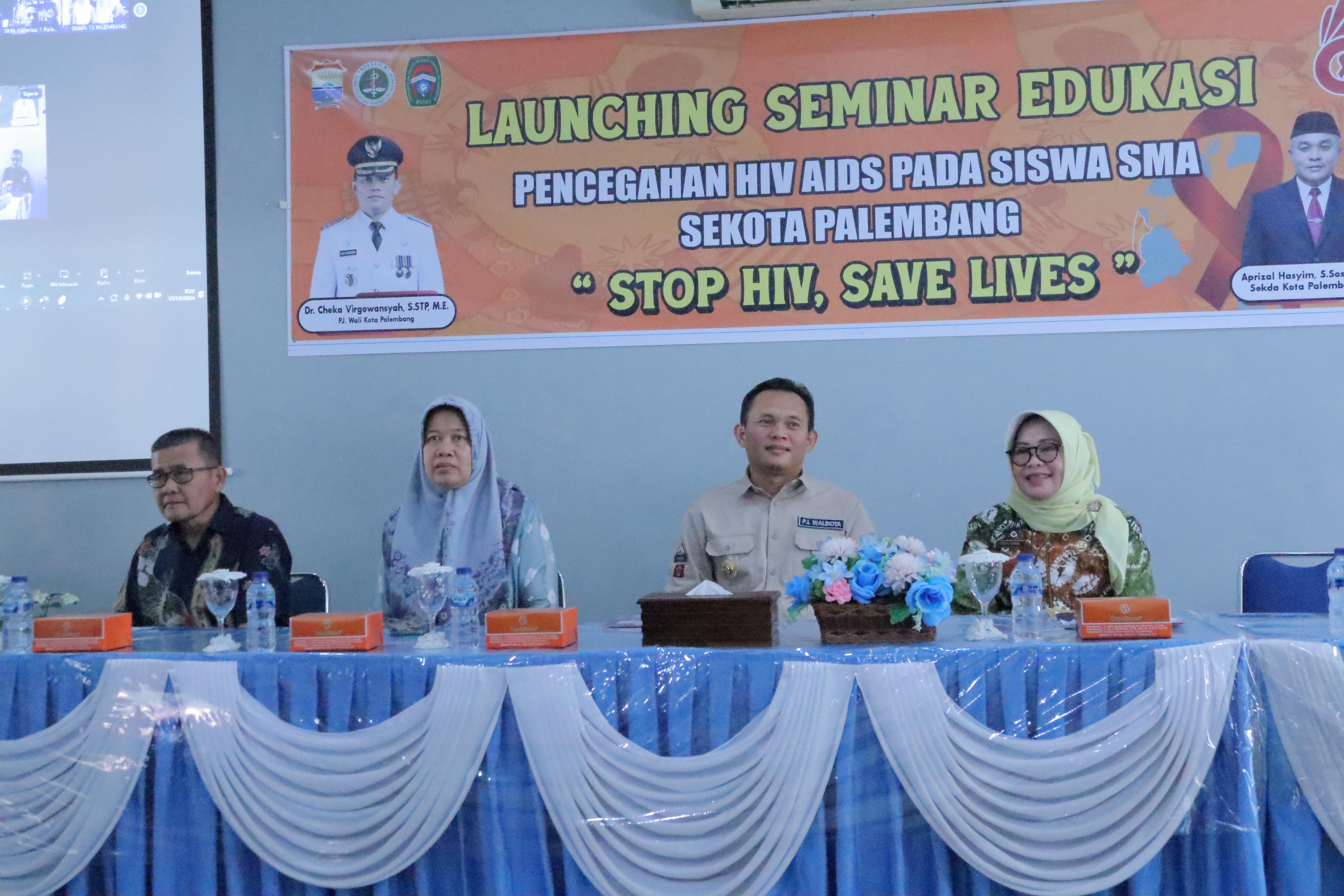 Pj Walikota Dukung Penuh Kegiatan Seminar Edukasi Pencegahan HIV AIDS Bagi Siswa SMA di Palembang