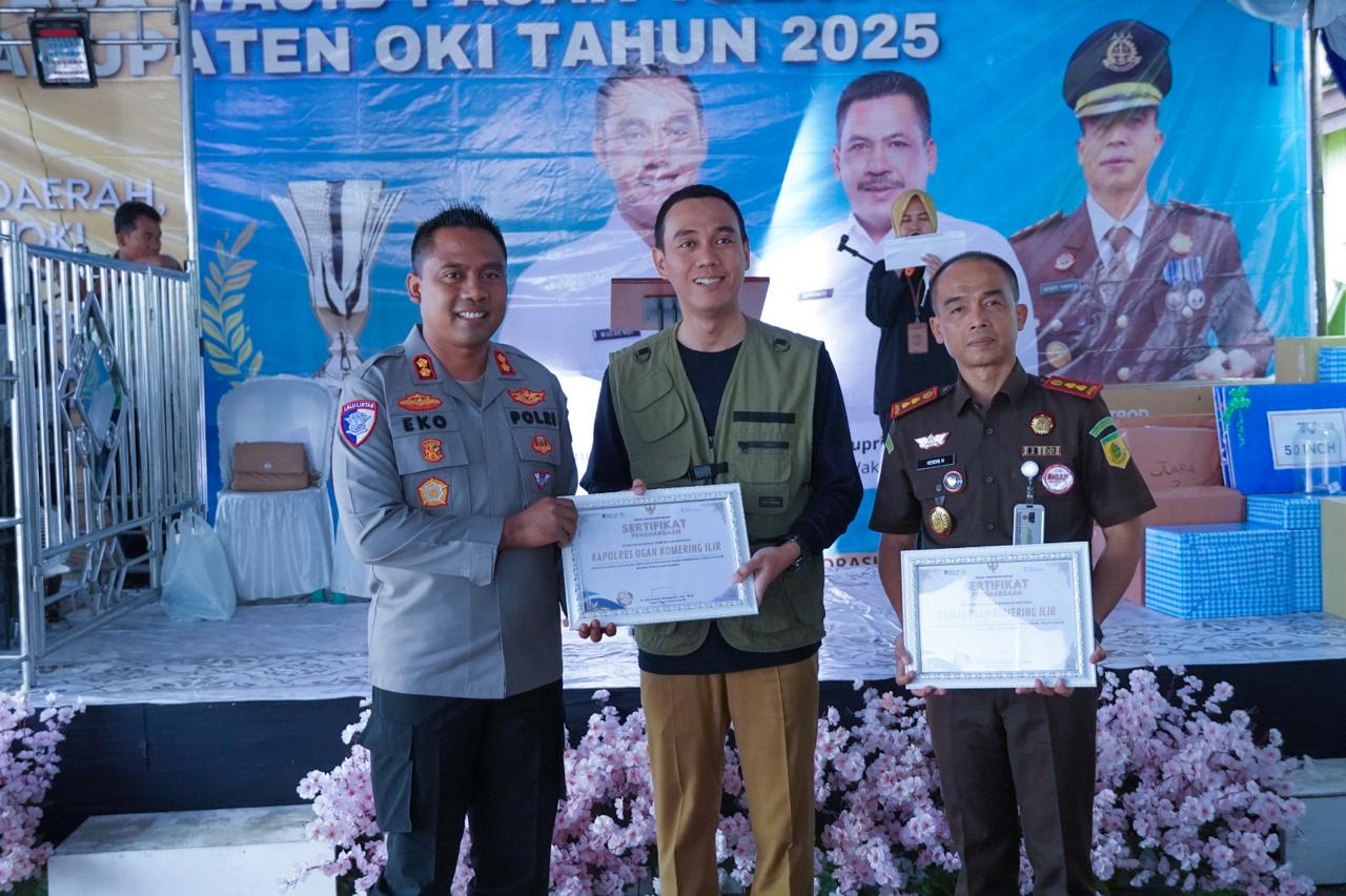 Berkontribusi Perpajakan di Kabupaten OKI, Kapolres dan Kajari Terima Penghargaan