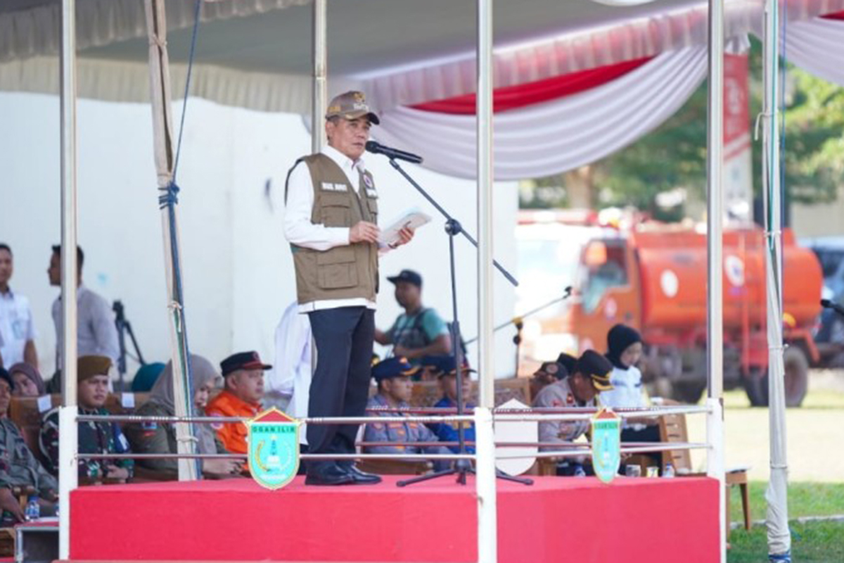 Wabup Ogan Ilir Pimpin Apel Kesiapsiagaan Bencana Asap Akibat Karhutla Tahun 2025