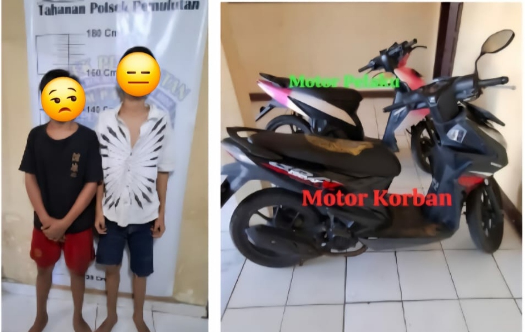 Hendak Merampas Sepeda Motor di Jalan, 2 Pelaku Bersenjata Berhasil Diamankan Polsek Pemulutan Ogan Ilir