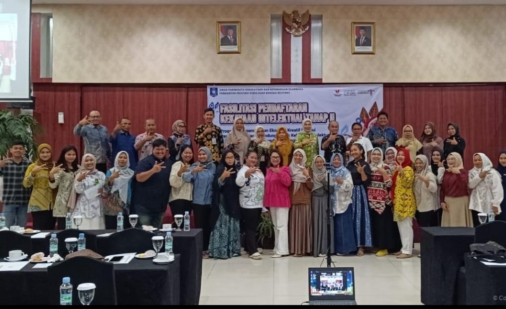 Disparbudkepora Babel dan Kanwil Kemenkum Fasilitasi Pendaftaran 65 Merek Pelaku Ekraf