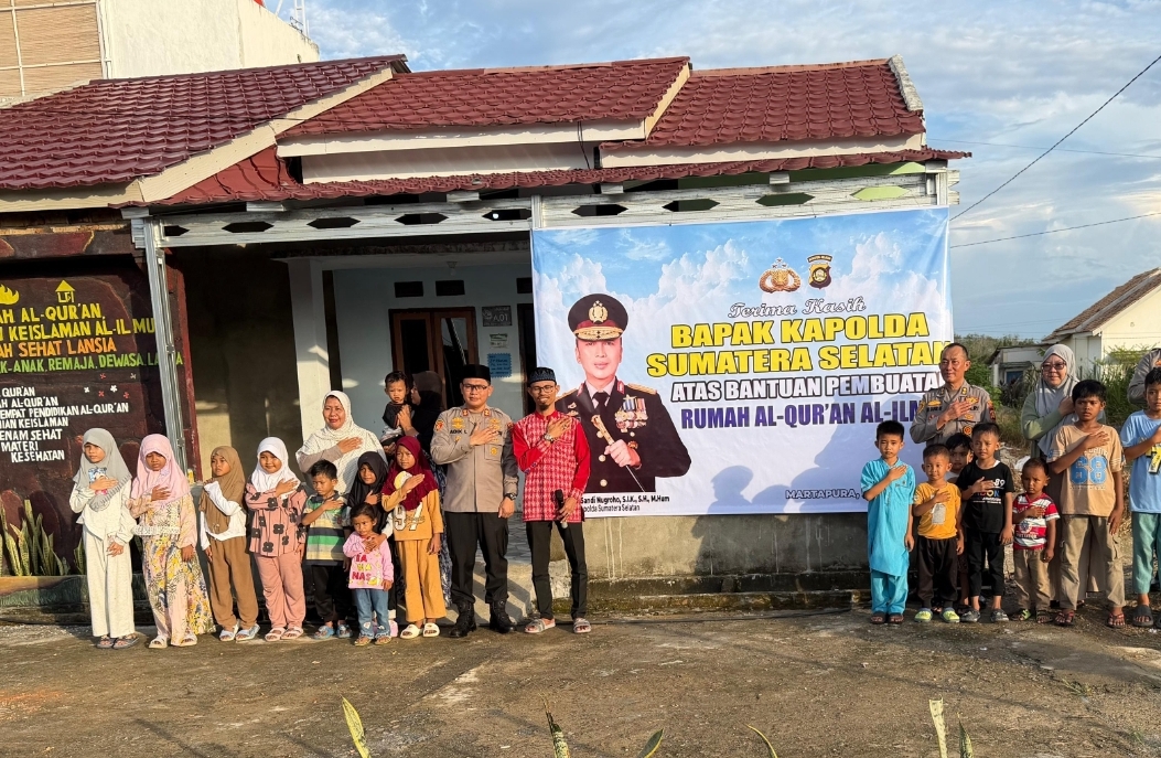 Polda Sumsel Salurkan Bantuan Sumur Bor dan Dukung Pembangunan Rumah Al-Qur’an di OKU Timur