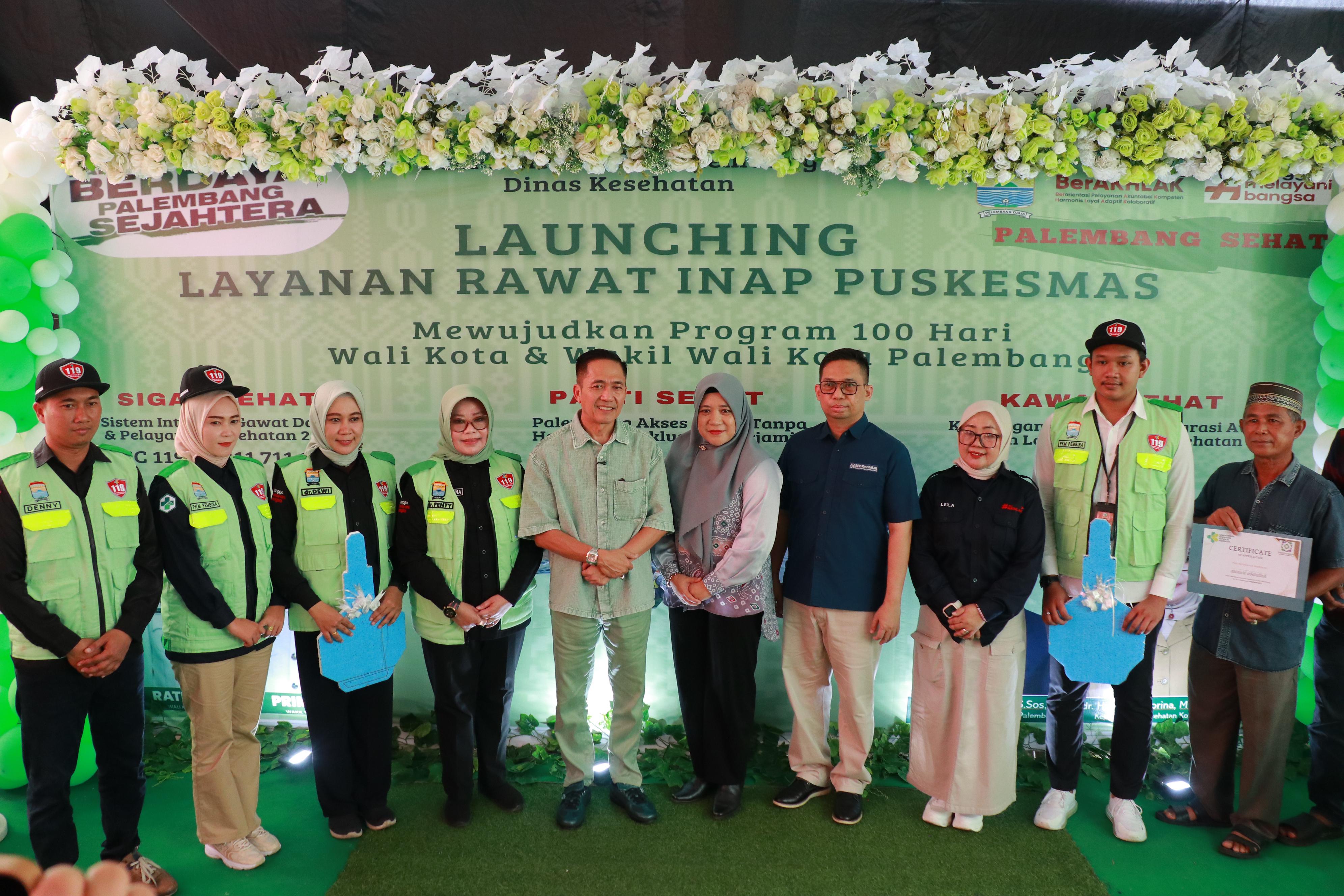 RESMI! Wali Kota Palembang Ratu Dewa Luncurkan Layanan Rawat Inap di Puskesmas