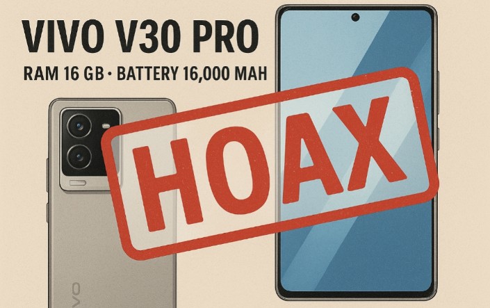 CEK FAKTA! Benarkah Vivo V30 Pro Dibekali RAM 16 GB dan Baterai 13.000 mAh? Ini Faktanya