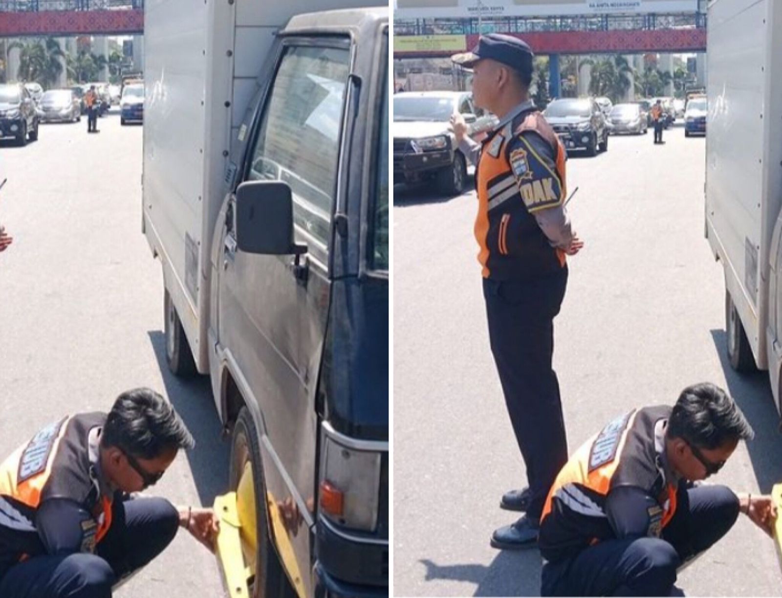 Dishub Palembang Gembok Mobil yang Parkir Sembarangan di Depan SD Muhammadiyah, Jadi Efek Jera?
