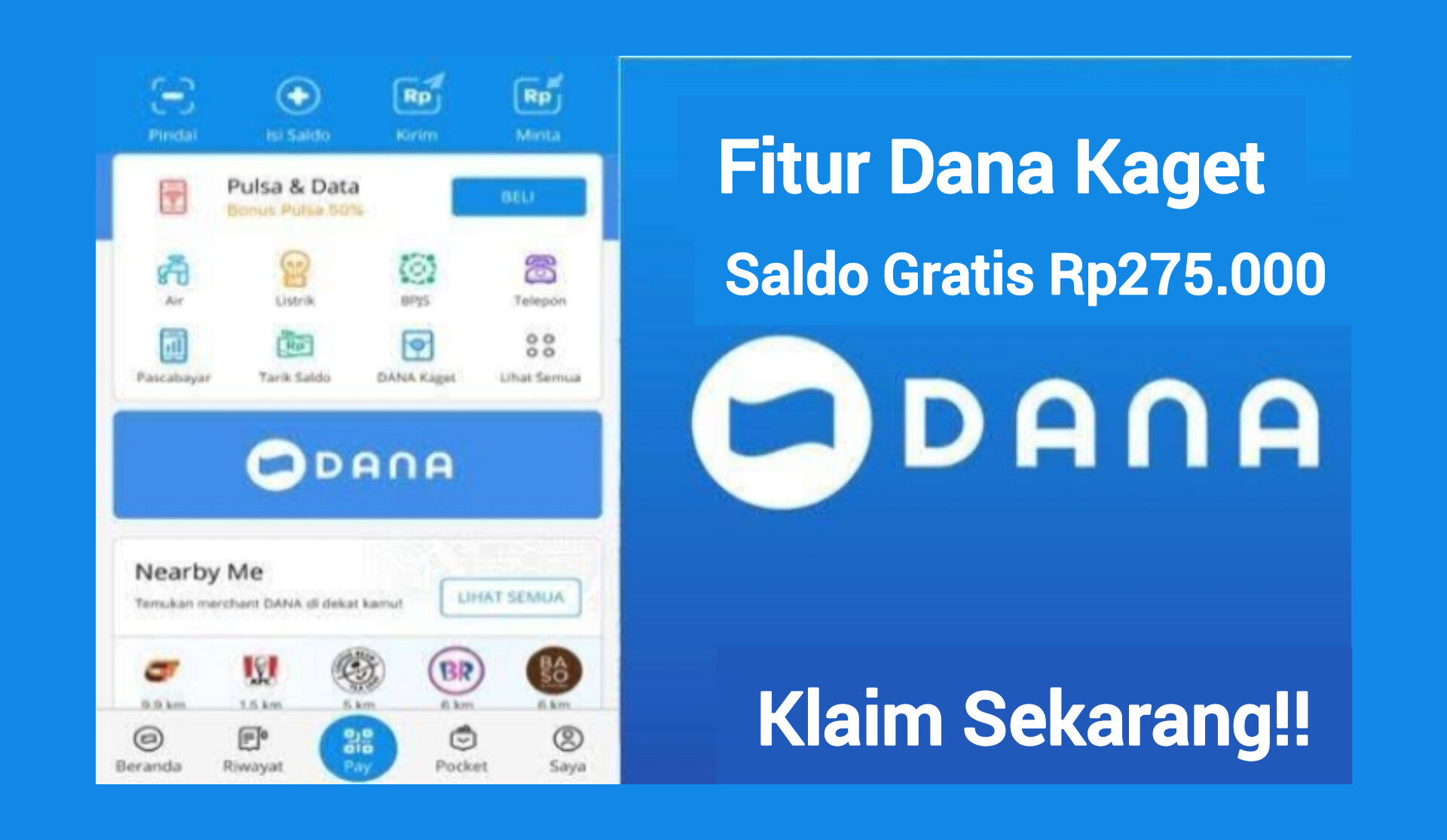 Link DANA Kaget Hari Ini, Dapatka Saldo Gratis Senilai Rp275.000 Langsung Klaim!