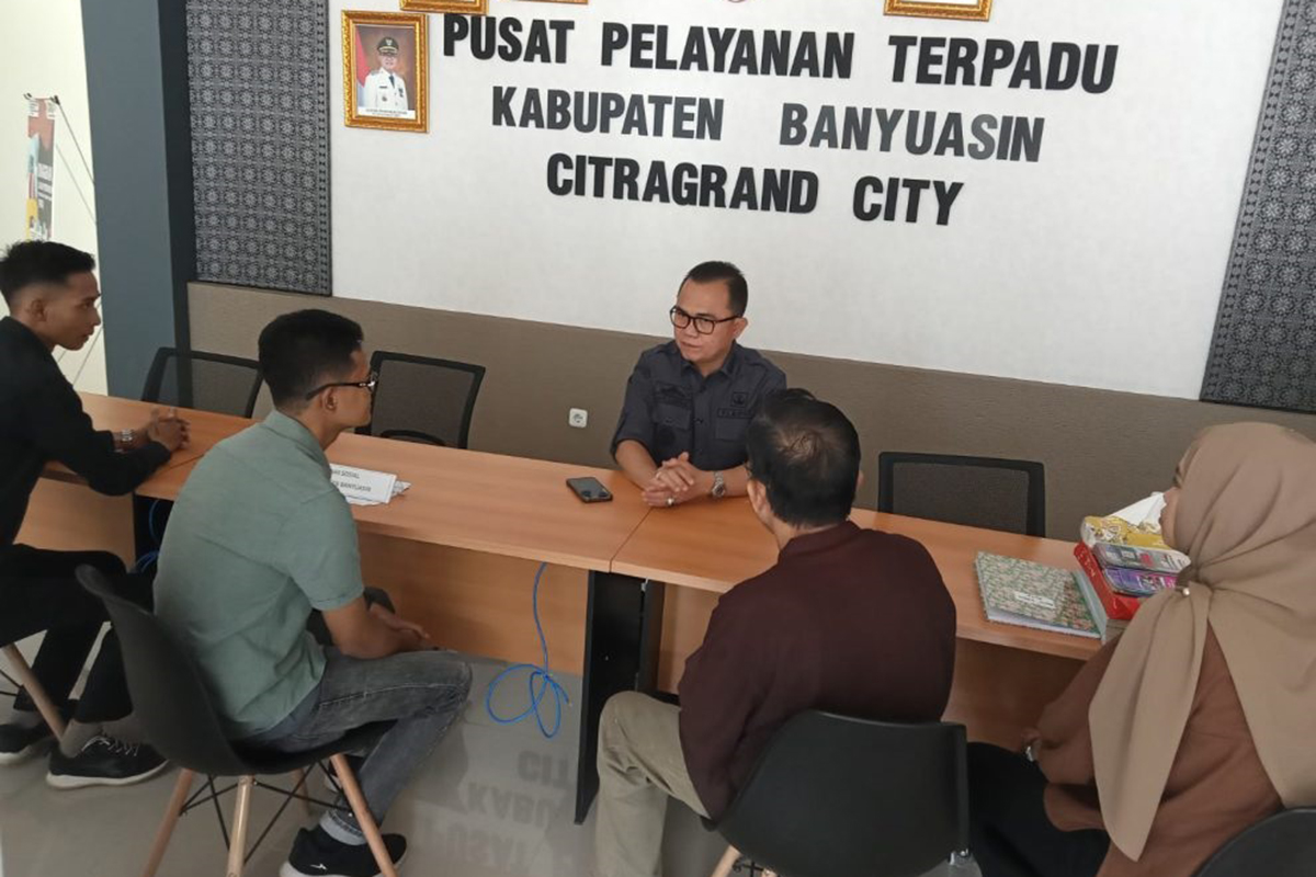 Pj. Bupati Banyuasin Sidak Pusat Pelayanan Terpadu Kabupaten Banyuasin Citra Grand City