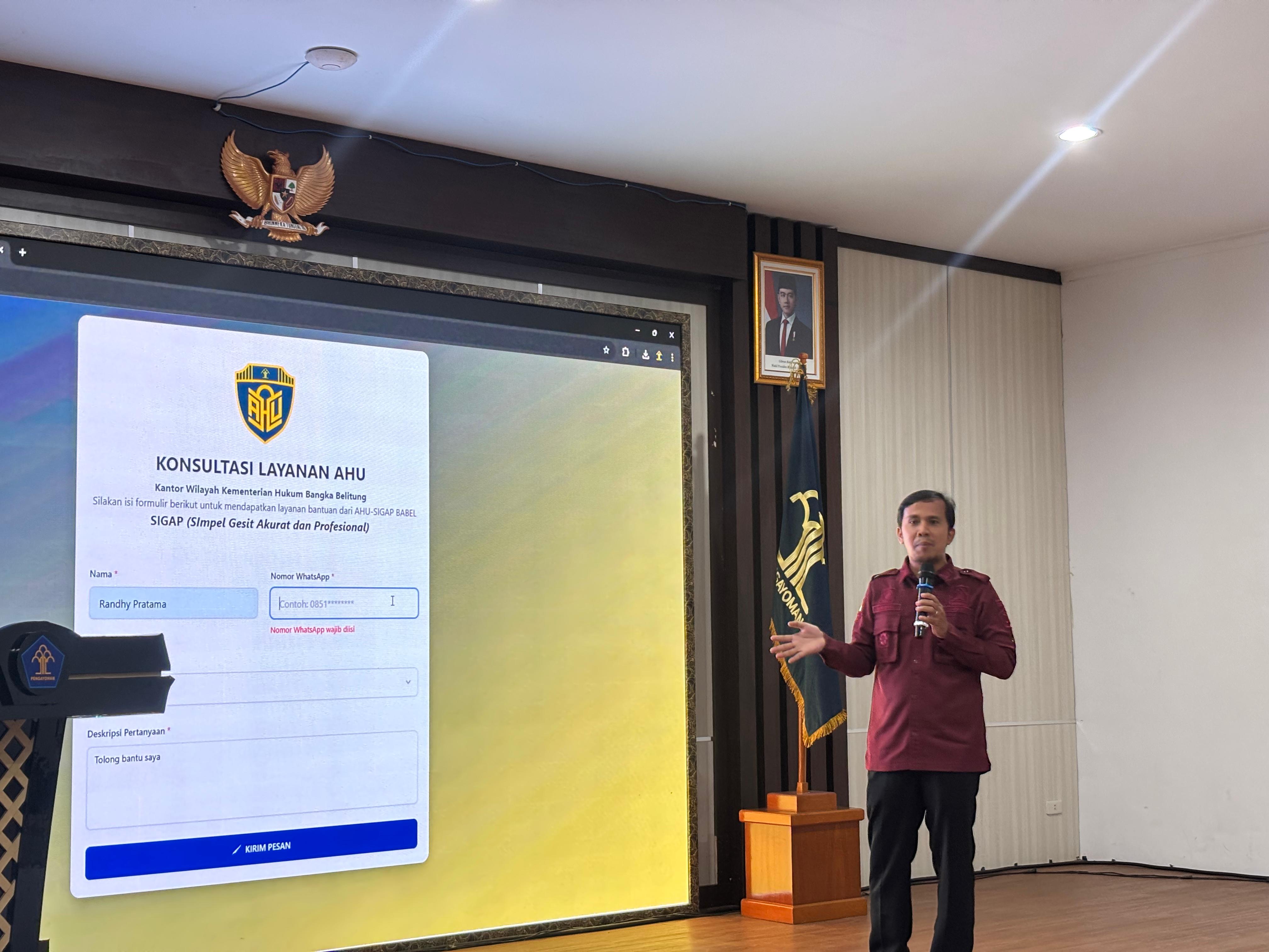 AHUSIGAP Babel: Inovasi Digital Kanwil Kemenkum Babel untuk Tingkatkan Layanan Publik Berbasis Teknologi