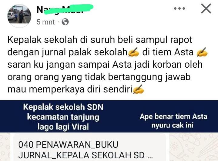 Ramai di Medsos, Percakapan Kepsek Diinstruksikan Beli Sampul Raport dan Jurnal Kepsek dengan Timses