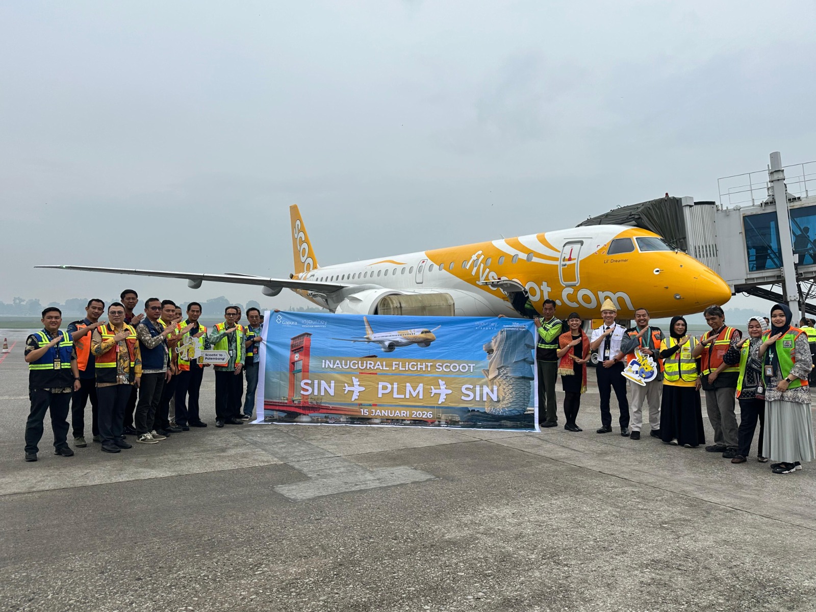 Rute Favorit Kembali Dibuka, Scoot Layani Penerbangan Internasional dari Palembang-Singapura