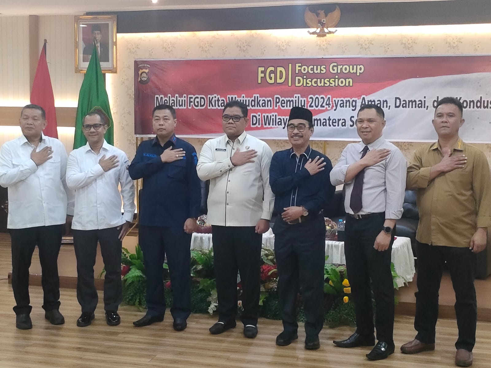 Polda Sumsel Komitmen Bersama Tekankan Pemilu Aman, Damai dan Kondusif 