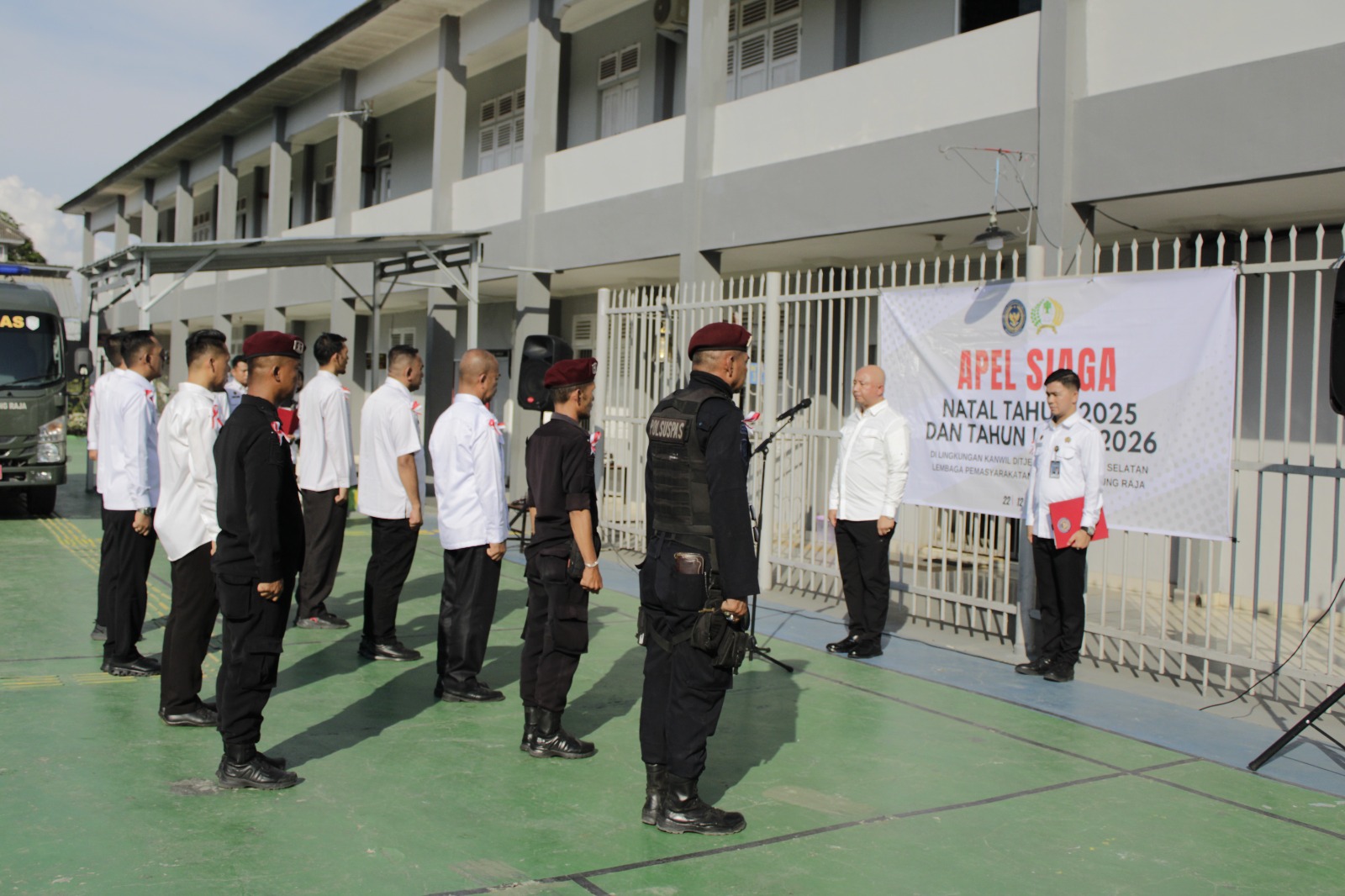 Lapas Tanjung Raja Ogan Ilir Gelar Apel Siaga Nataru 2025/2026, Perkuat Kesiapsiagaan dan Sinergi Keamanan