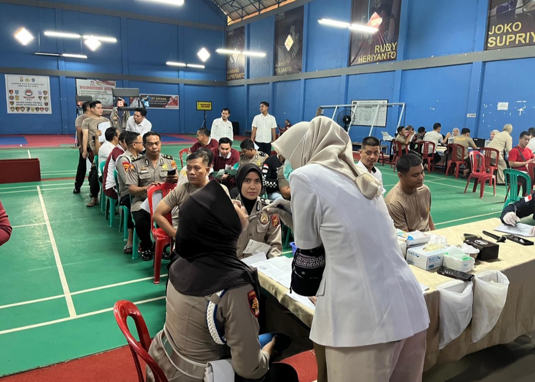 Personel Polres OKI Ikuti Rikkes Berkala, Pastikan Kesehatan Personel Tetap Prima