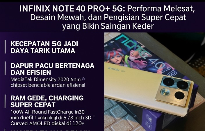 Infinix Note 40 Pro+ 5G: Performa Melesat, Desain Mewah, dan Pengisian Super Cepat