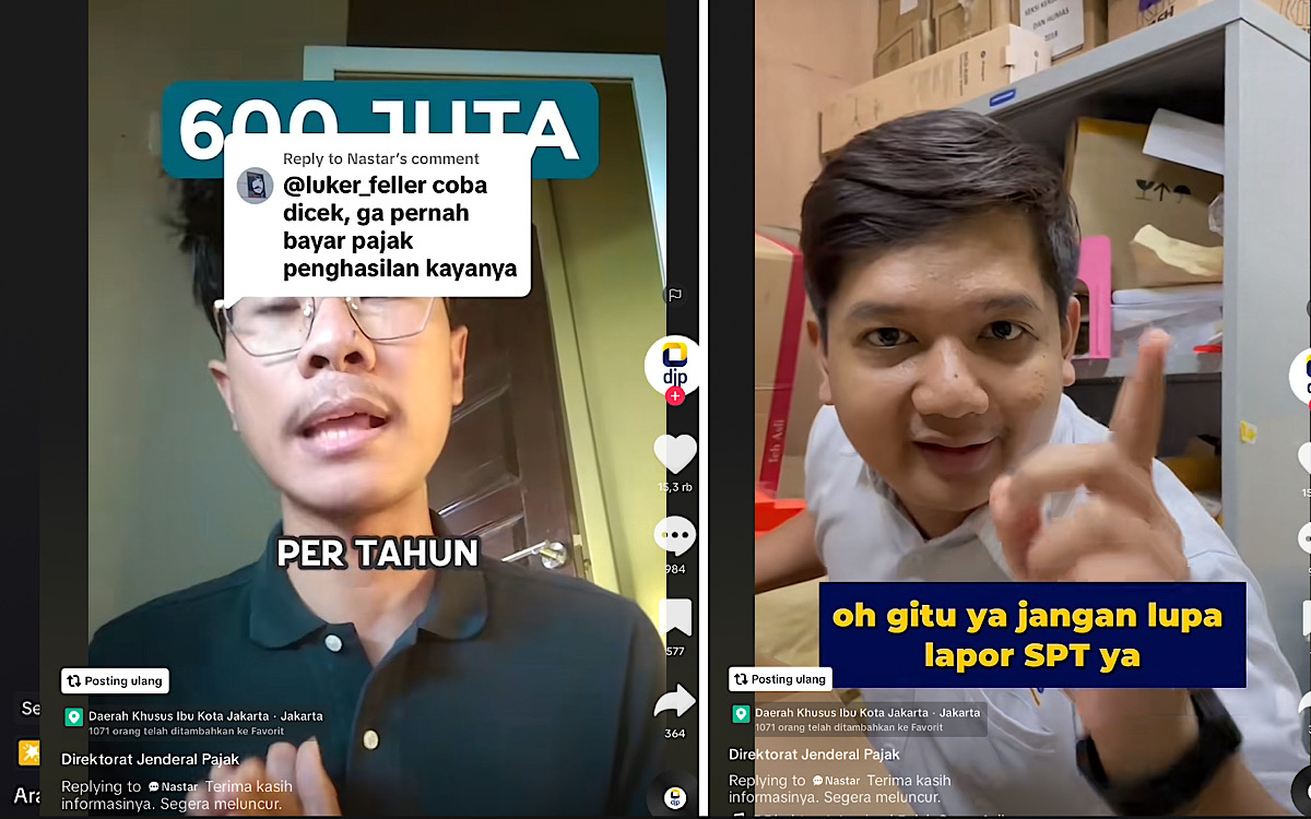 Mas Luker Viral Umur 19 Tahun Gaji 600 Juta Setahun, Dirjen Pajak Bikin Konten: ‘Jangan Lupa Lapor SPT Ya!”  