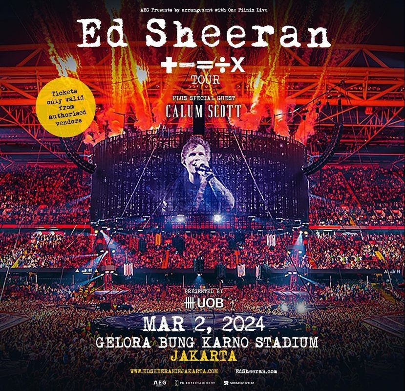 Presale Tiket Konser Ed Sheeren di Jakarta Sudah Dibuka Mulai Hari Ini, Ini Daftar Harga dan Cara Beli Tiketny