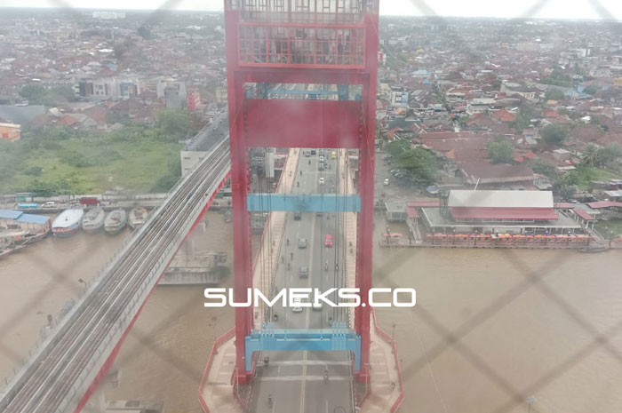 BBPJN Lanjutkan Pembangunan Lift Arah Ulu Tower Jembatan Ampera