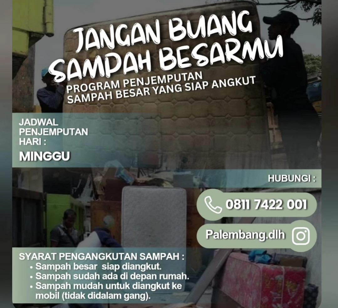 Ratu Dewa Instruksikan DLH Palembang: Siap Jemput Sampah Besar ke Rumah Warga, Call Center 08117422001