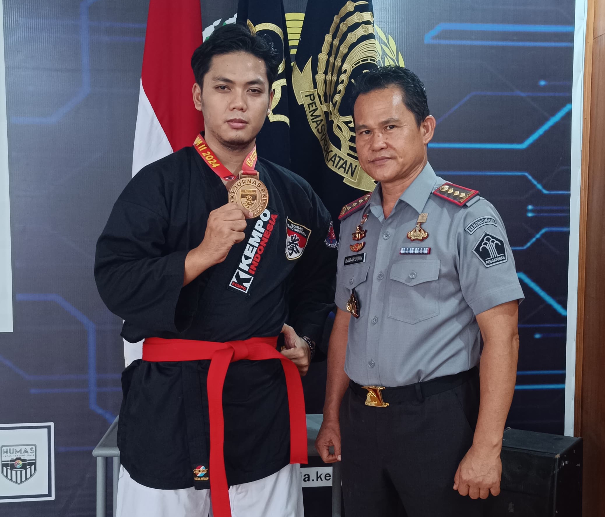 ASN Lapas Tanjung Raja Raih Medali Emas Kejurnas Federasi Kempo Indonesia Menkumham Cup II Tahun 2024