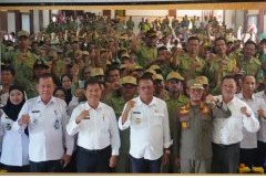 Walikota  Arlan Hadiri Apel Gelar Pasukan Antisipasi Karhutla di Prabumulih