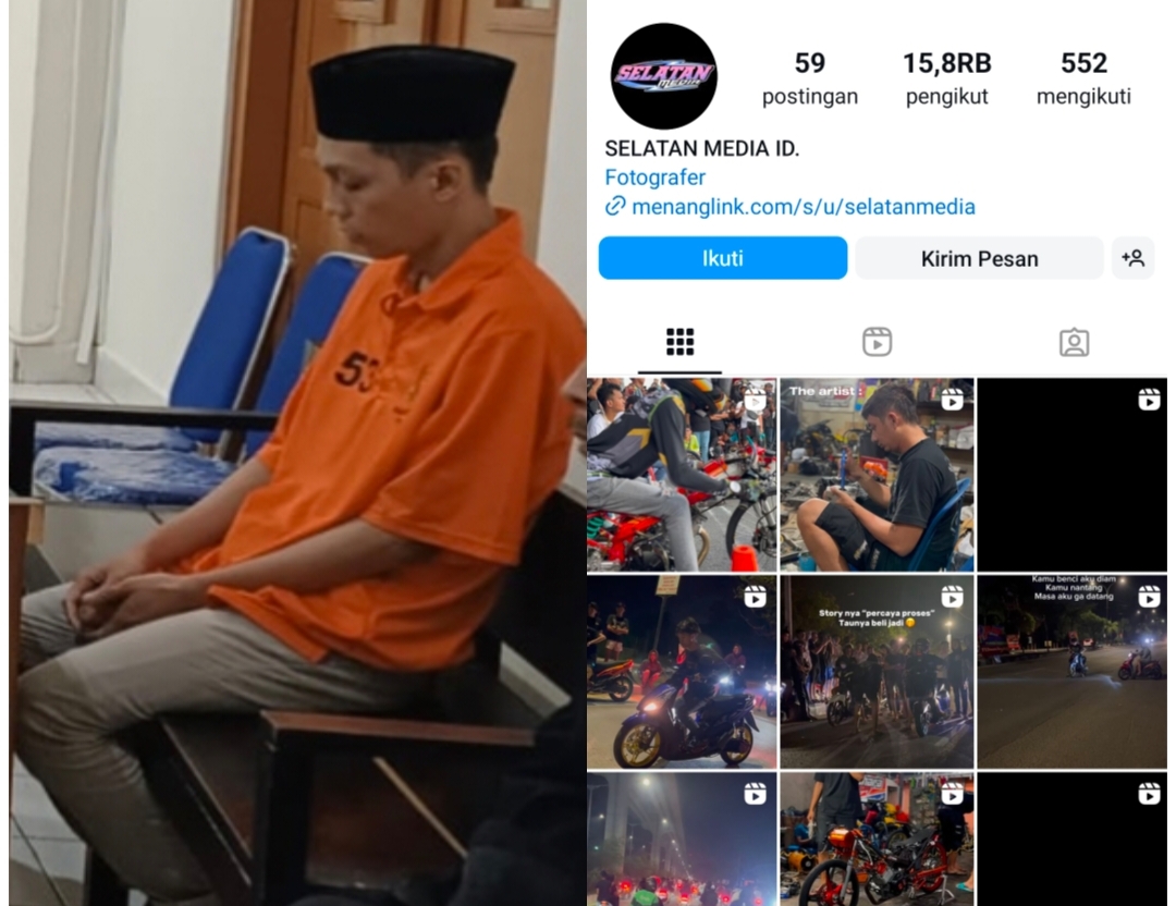 Waduh, Influencer Otomotif Palembang Jadi Pesakitan di Pengadilan Lantaran Promosikan Judol