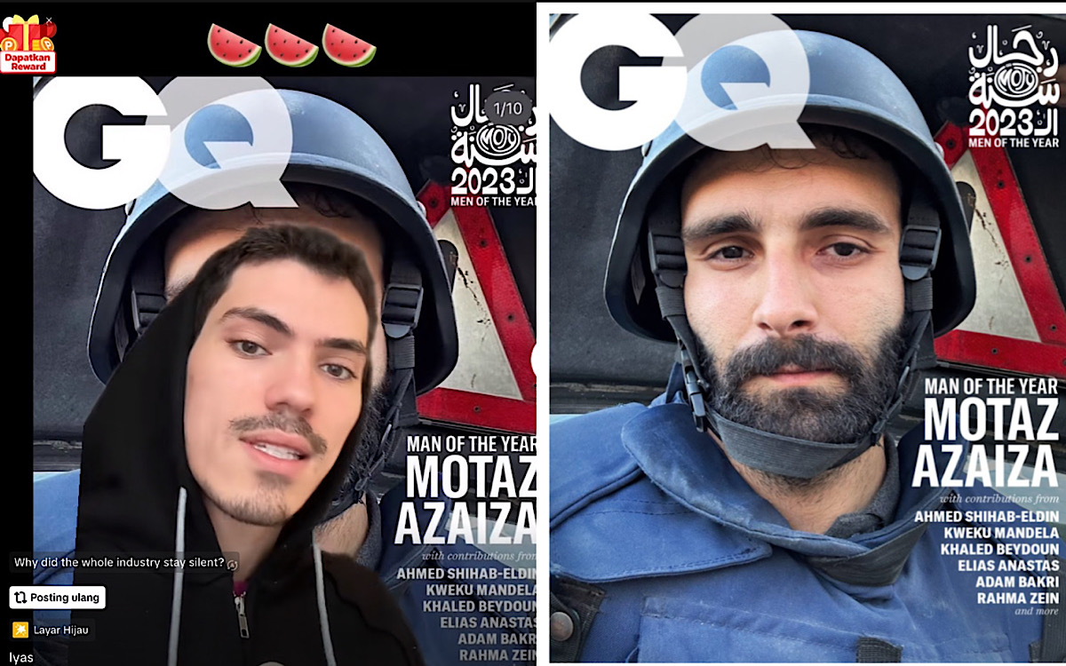 Tak Biasa, Majalah Model Ternama GQ Magazine Pilih Wartawan Palestina Motaz Azaiza Man of The Year 2023