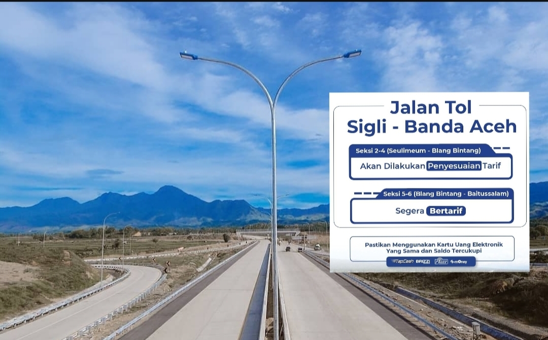 Tarif Baru Tol Sigli-Banda Aceh Segera Diberlakukan, Pengguna Jalan Diminta Siap-siap