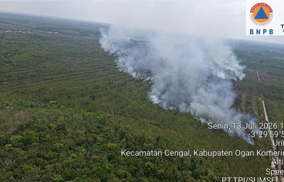 Terpantau Hari Ini 5 Hektar Lahan di Cengal OKI Terbakar