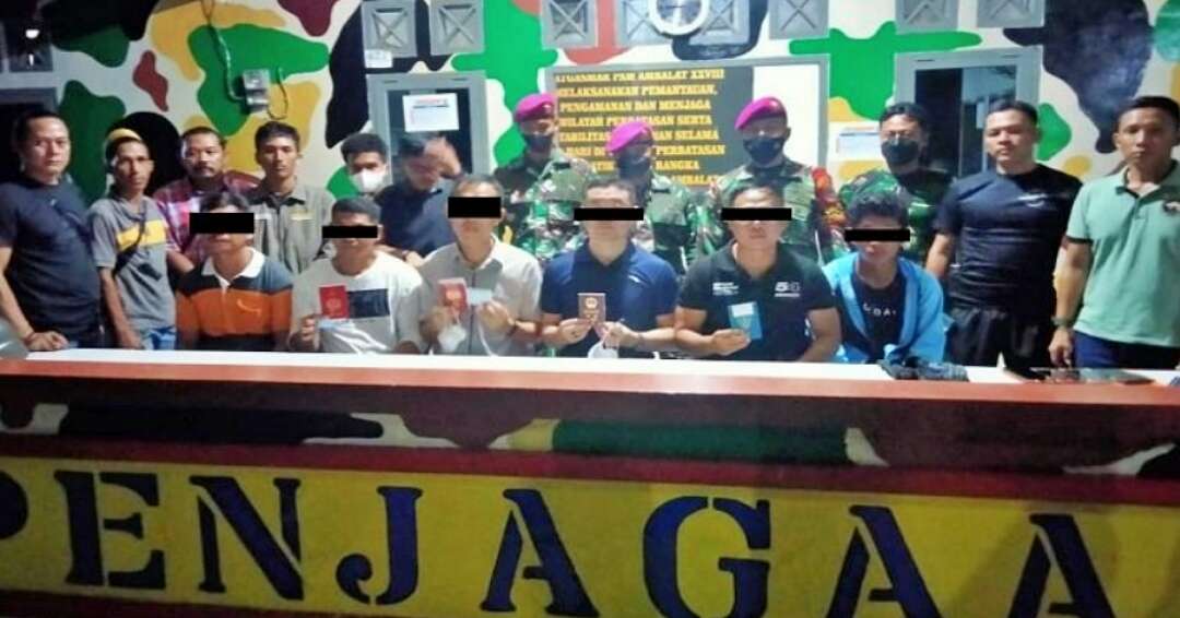 TNI AL Serahkan 6 Terduga Intelijen Asing ke Kantor Imigrasi Sebatik