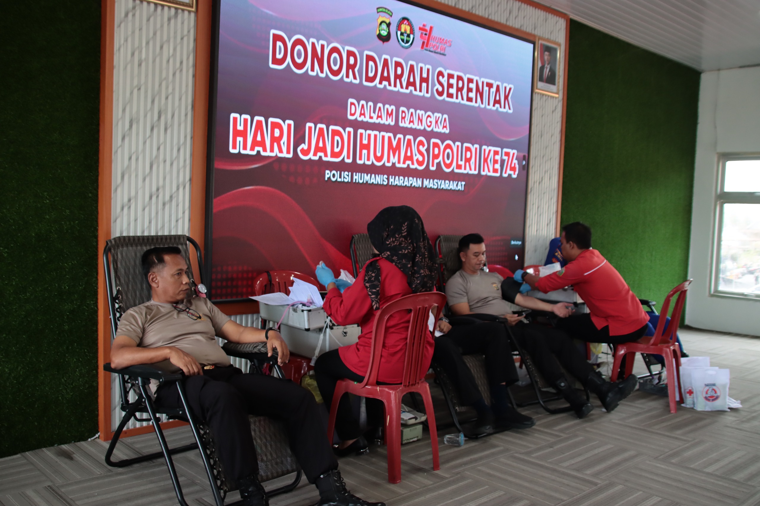 Sejumlah Kantong Darah Dikumpulkan di Peringatan Hari Jadi Humas Polri ke-74