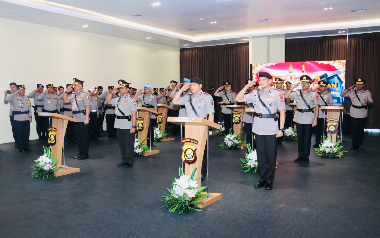 Kapolda Rachmad Lantik 4 Pejabat Utama dan Kapolres Jajaran Polda Sumsel yang Baru, Berikut Nama-namanya