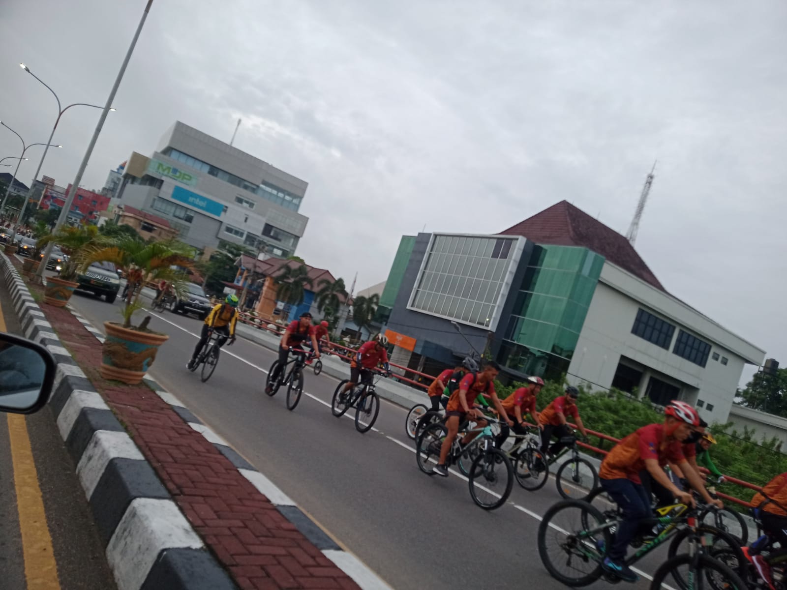 Forkopimda Sumsel Gowes, Jl Sudirman Steril