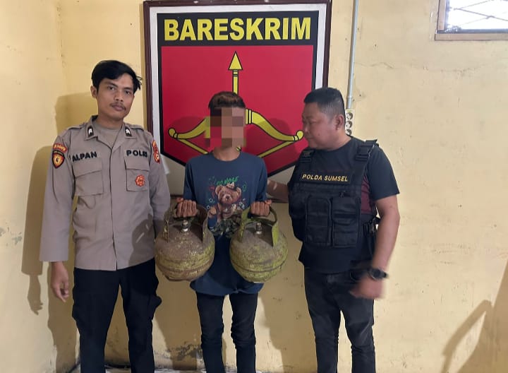 Pencuri Tabung Gas di Puskesmas Pembantu SP Padang OKI Diamankan
