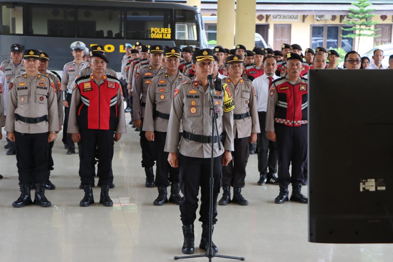 Polres Ogan Ilir Ikuti Zoom Meeting Apel Penyerahan Penghargaan Personel Berprestasi oleh Wakapolda Sumsel