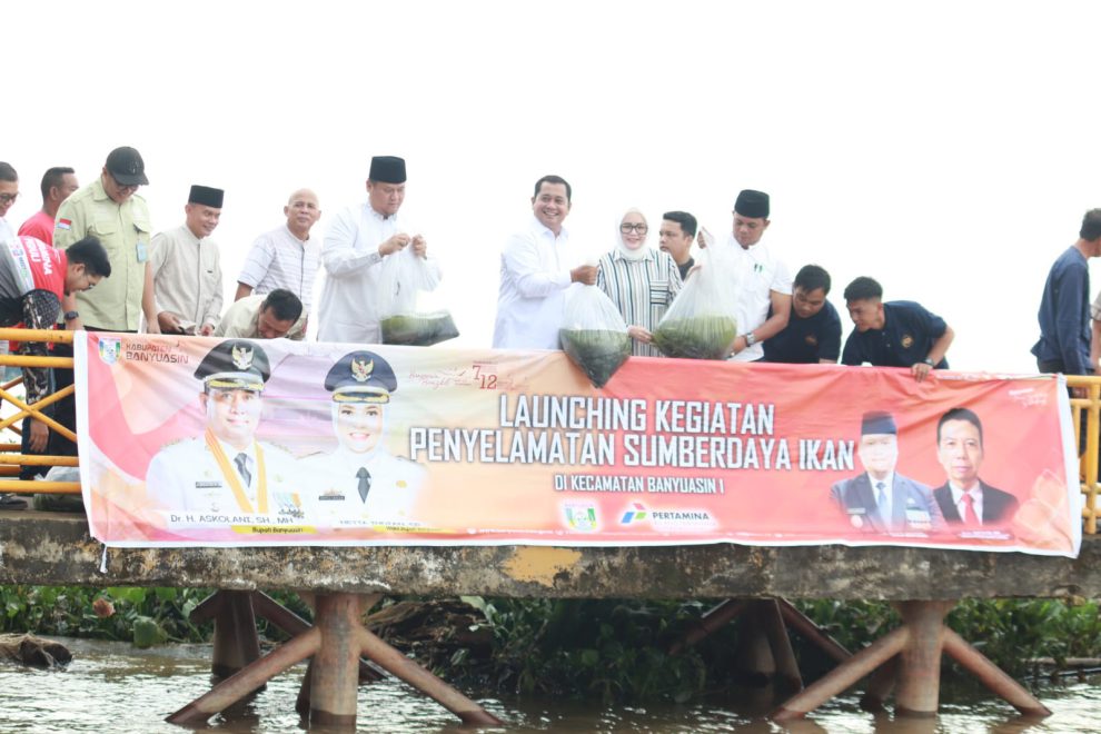 Bupati Banyuasin Launching Program Penyelamatan Sumber Daya Perikanan di Sungai Banyuasin I