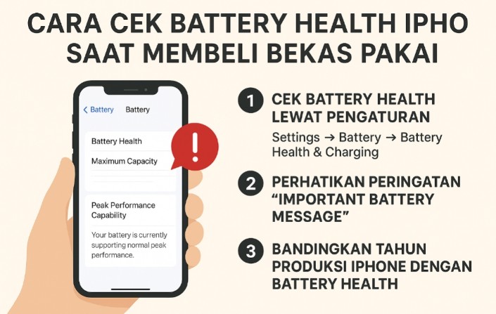 Beli iPhone Bekas Jangan Asal Murah! Begini Cara Cek Battery Health agar Tak Kena Tipu Penjual Nakal