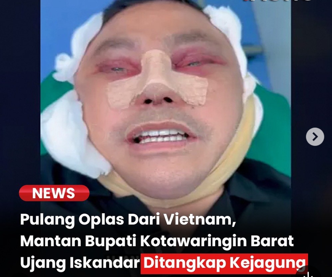 Tim Tabur Kejagung Tangkap Mantan Bupati Kobar Usai Jalani Oplas di Vietnam