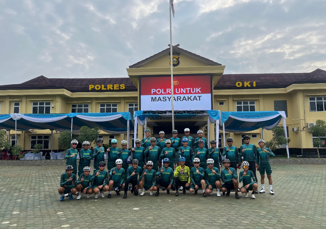 Gobar Musi Gowes 88 KM hingga Polres OKI Ajang Mempererat Kebersamaan