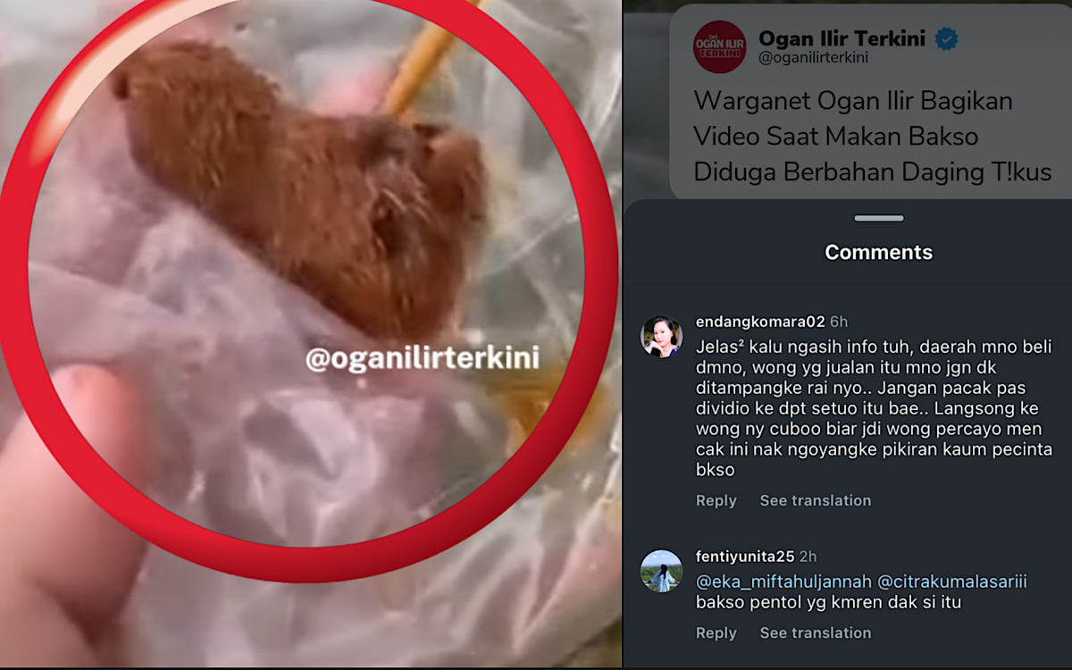 Bikin Trauma, Video Cewek Unggah Sisa ‘Bakso Tikus’ Diduga Dijual Pedagang di Acara Jalan Santai HUT Ogan Ilir