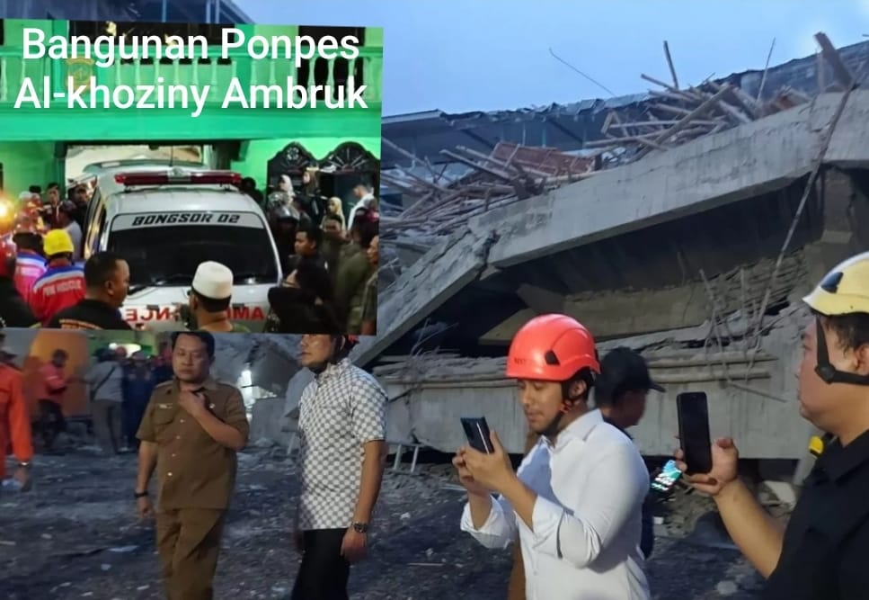 Innalillahi, Bangunan Ponpes Al Khoziny Ambruk, Puluhan Luka Ada Santri Meninggal, Wagub Emil Tinjau Evakuasi 