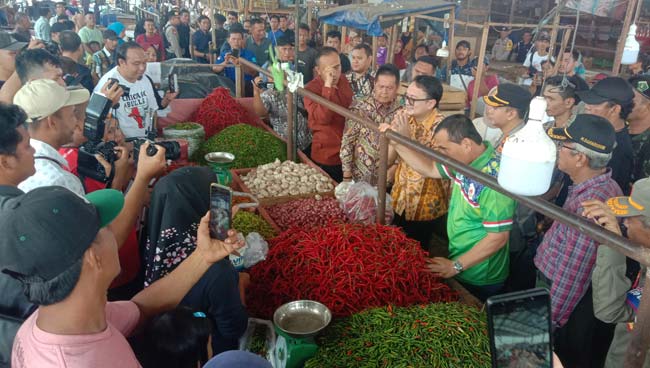 Wamen Perdagangan Cek Sembako di Pasar Satelit Kota Lubuklinggau, Ini Permintaannya