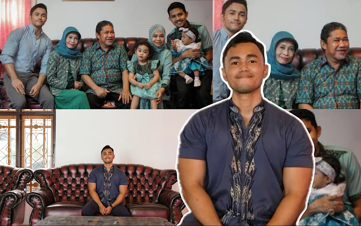 Pria Ini ‘Foto Keluarga’ Lebaran Sendirian Bikin Netizen Sedih, Kemana Anggota Keluarga yang Lain? 