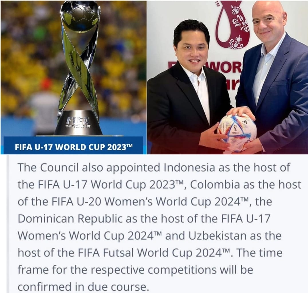 Gagal di Piala Dunia U-20 Erick Thohir: Alhamdulillah FIFA Tunjuk Indonesia Host Piala Dunia U-17 Pesertanya?