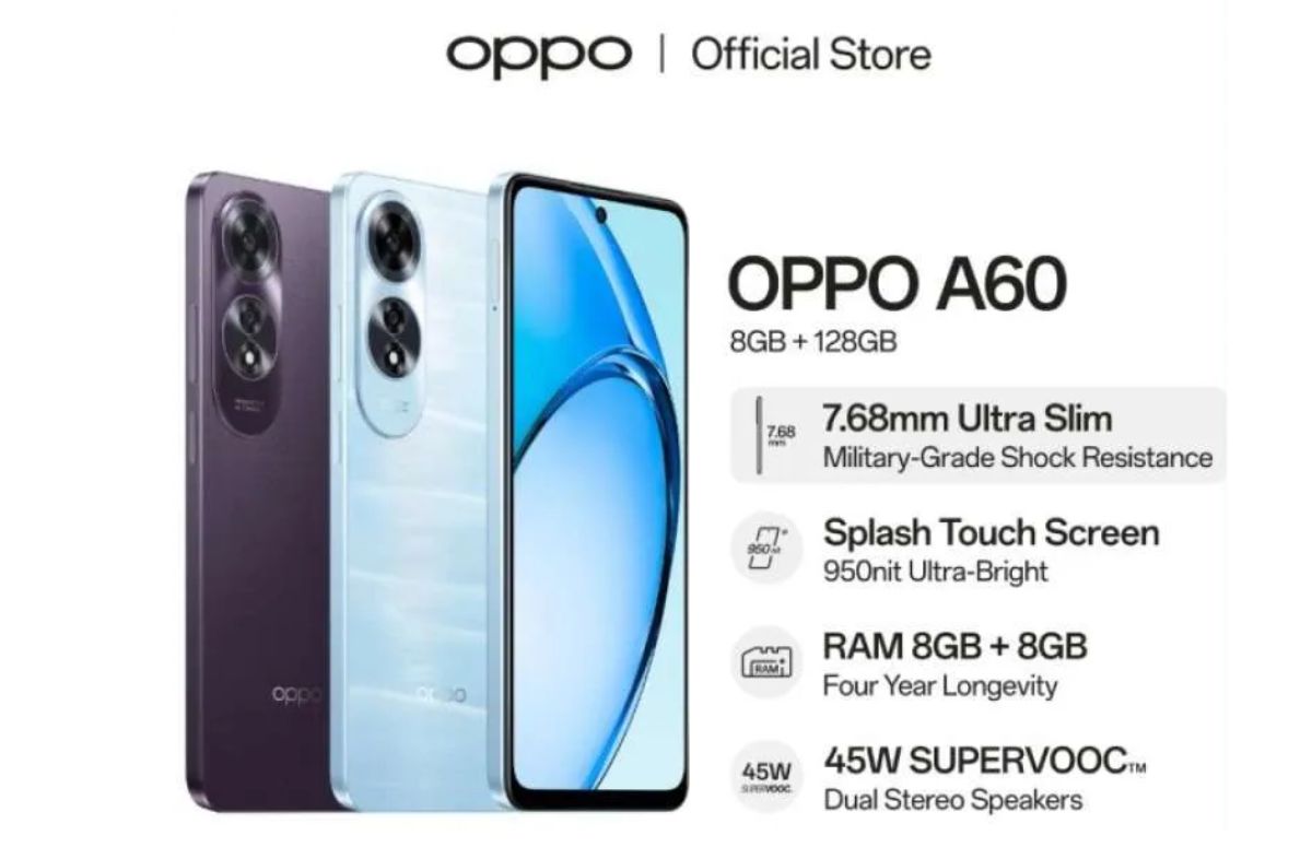 Harga OPPO A60 Kian Terjangkau! Miliki HP Minimalis dan Tipis, Tapi Performa Tangguh untuk Tahun Baru