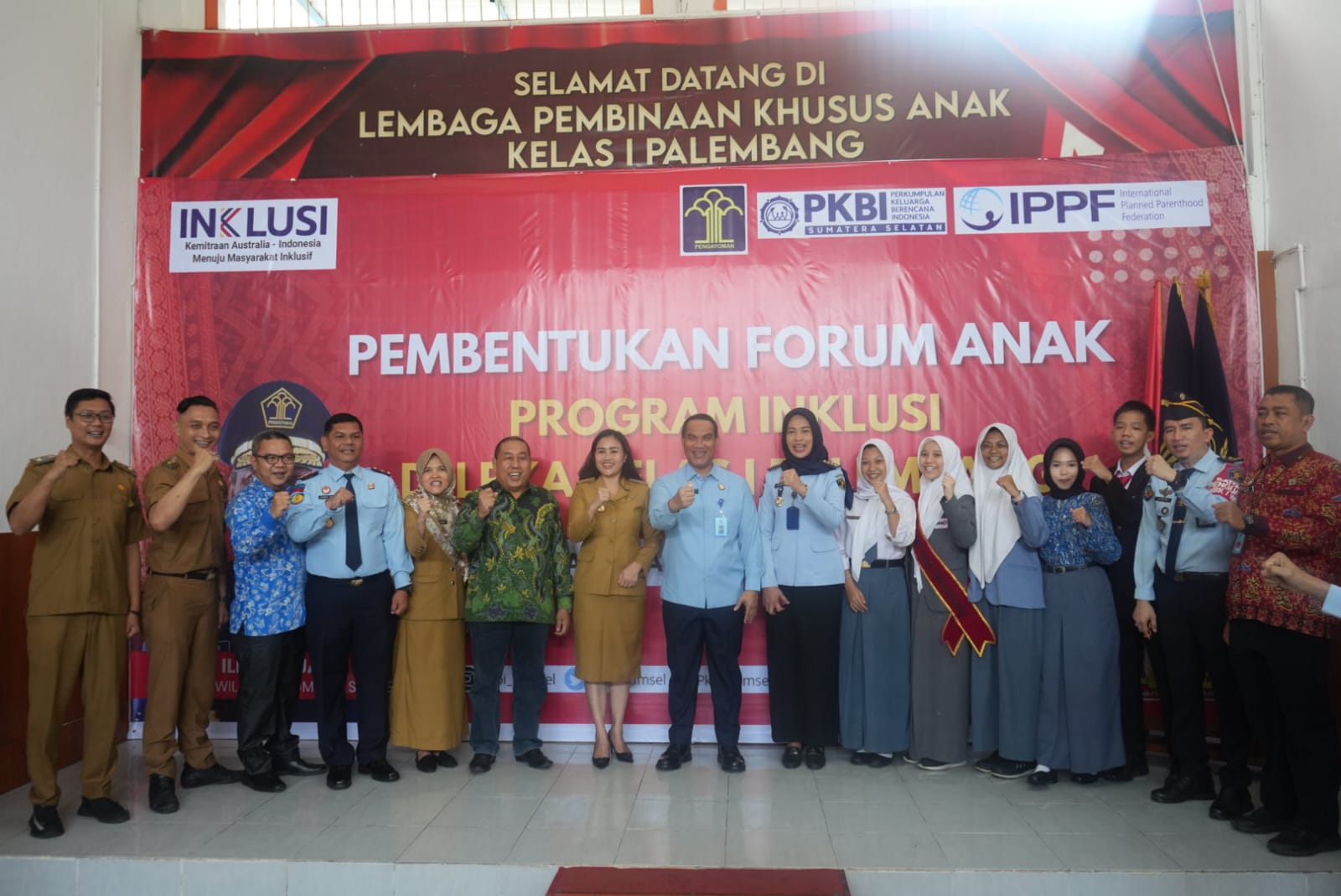 Kakanwil Kemenkumham Sumsel Hadiri Pembentukan Forum Anak Program Inklusi di LPKA Palembang